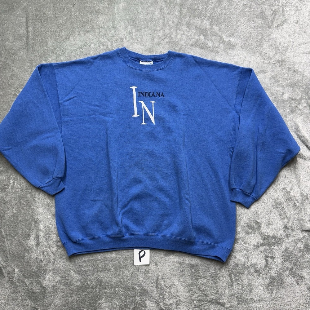 Vintage Indiana State University Sweatshirt Mens XXL Blue Crewneck 90s
